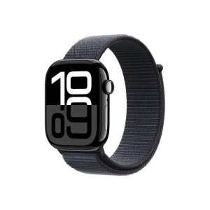 Apple Watch Series 10 GPS 46mm Jet Black Aluminium Case With Jet Black Sport Loop