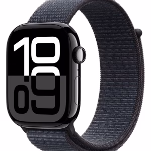 Apple Watch Series 10 GPS 46mm Jet Black Aluminium Case With Jet Black Sport Loop