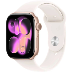 Apple Watch Series 11 GPS 42mm (International Version) Rose Gold Aluminium Case With Light Blush Sport Band - M/L